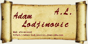 Adam Lođinović vizit kartica